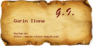 Gurin Ilona névjegykártya
