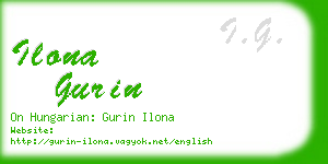 ilona gurin business card